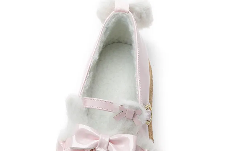 Fairy Godmother~Winter Girly Lolita Shoes Lolita Ankle Strap Shoes