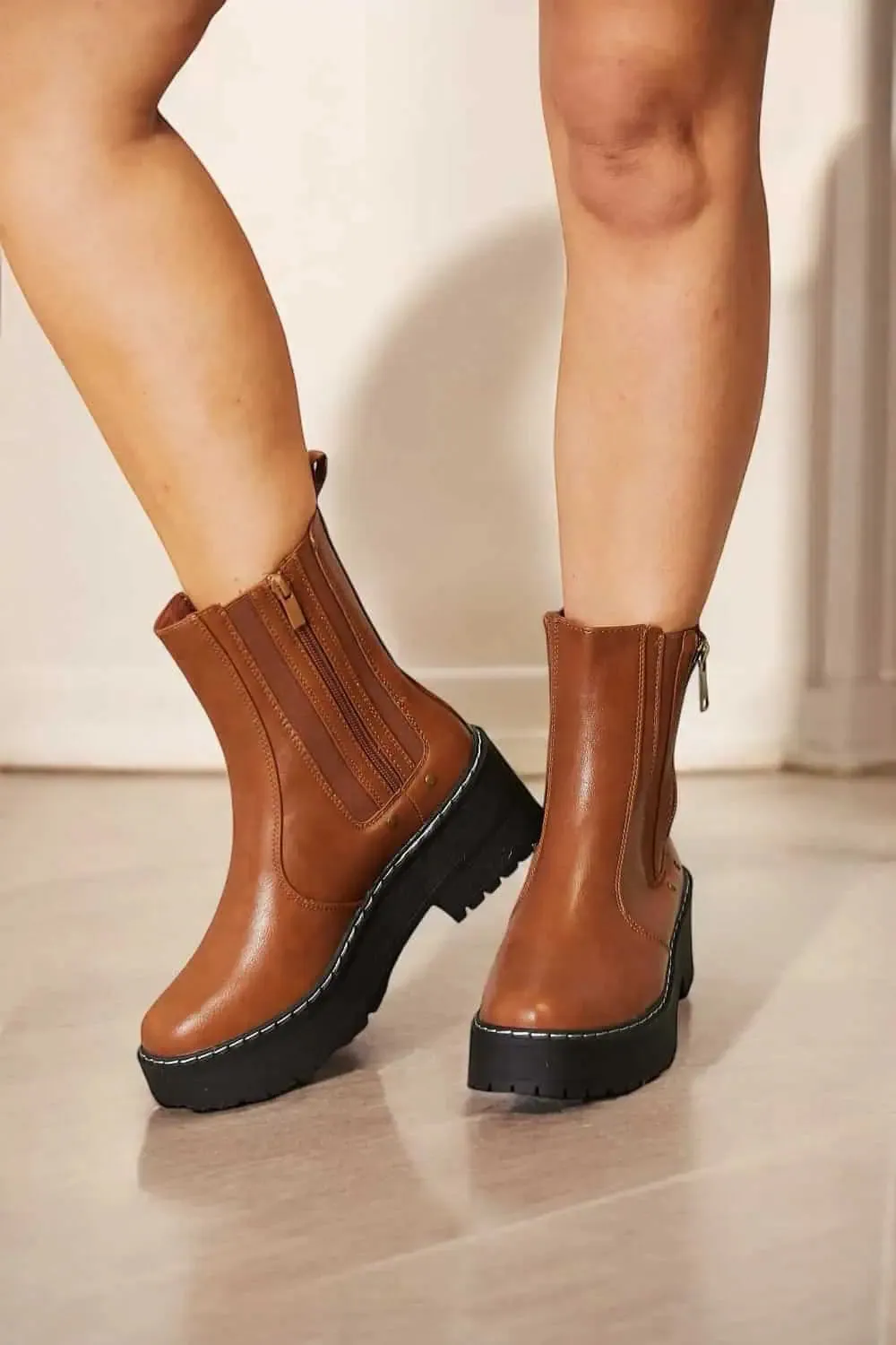 Forever Link Side Zip Platform Boots