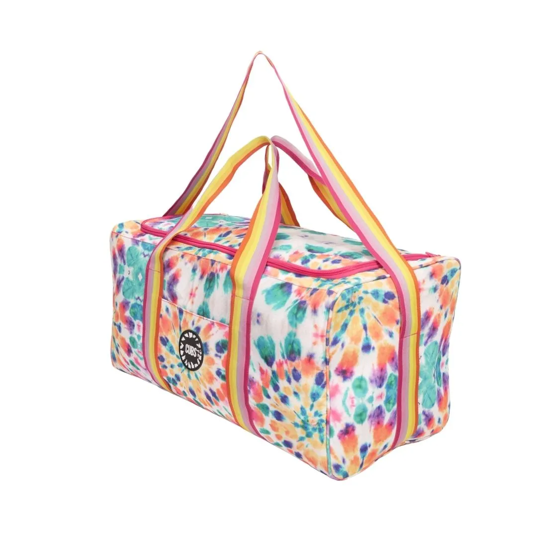 Fushia/Blue Tie Dyeduffle bag