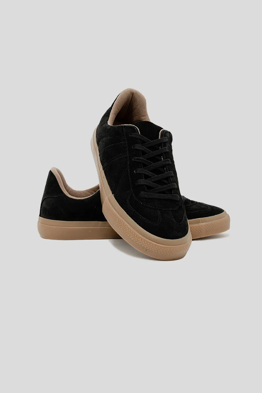 German Military Trainer "Skateboarding" - Black Suede