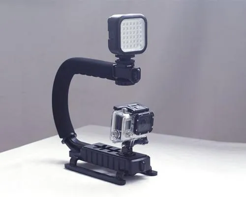 GoPro Professional Handheld Mount w/ LED Light Adapter for Hero Camera