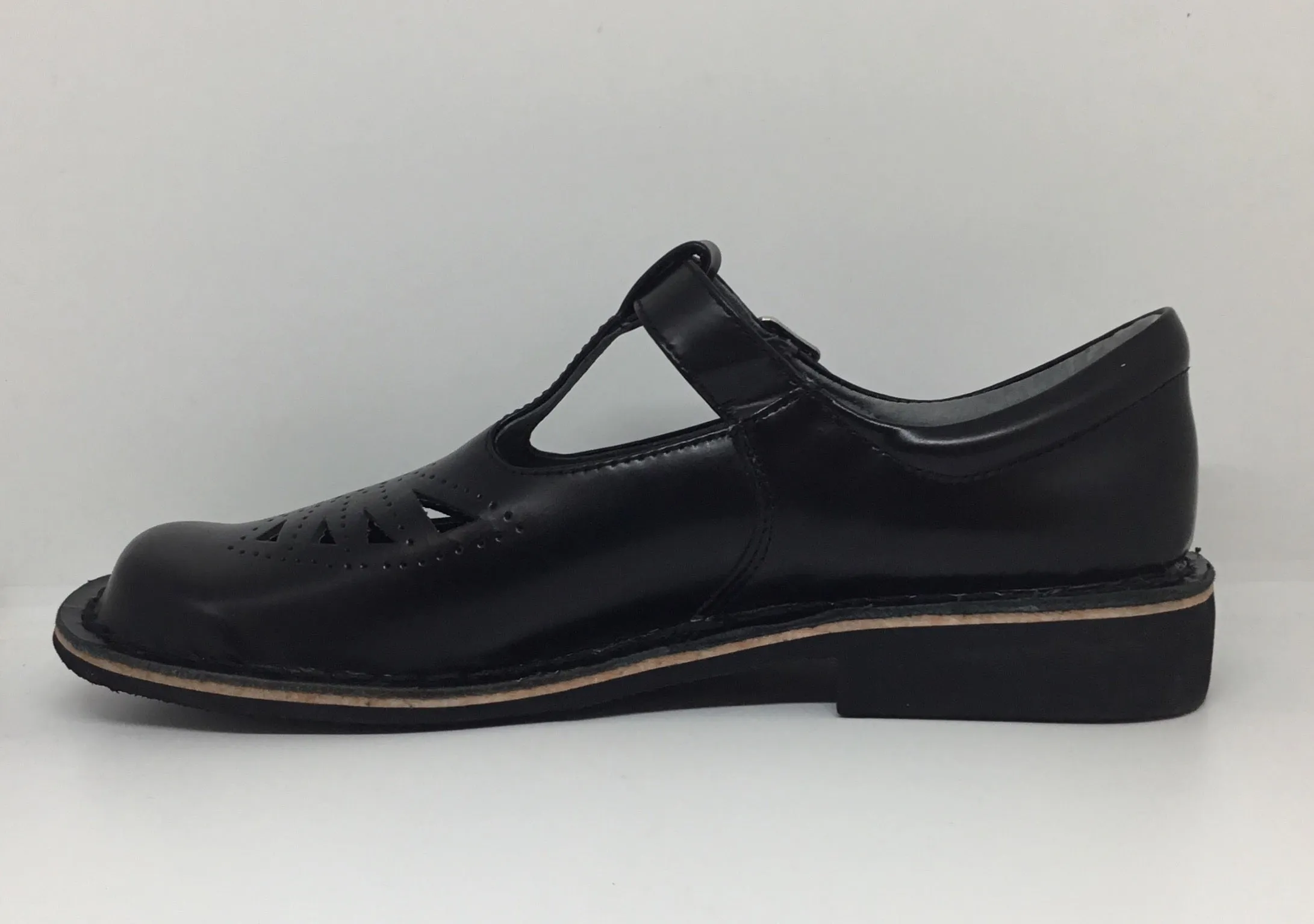 Harrison Indiana Tbar High Shine Leather School Shoe