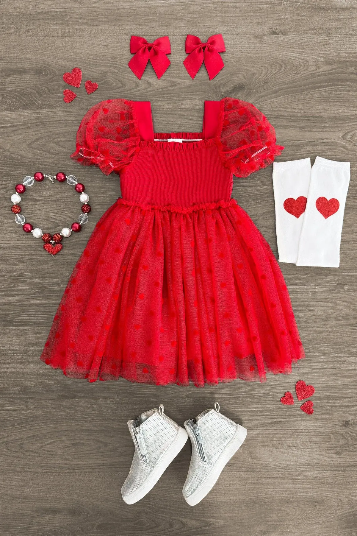 Heart Tulle Dress for Valentine's - Two Colors!