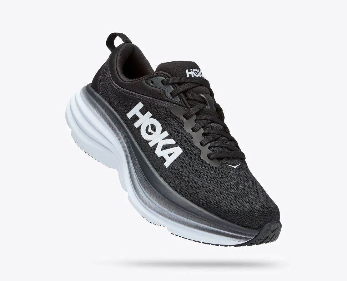 Hoka Bondi 8 Black White Women's