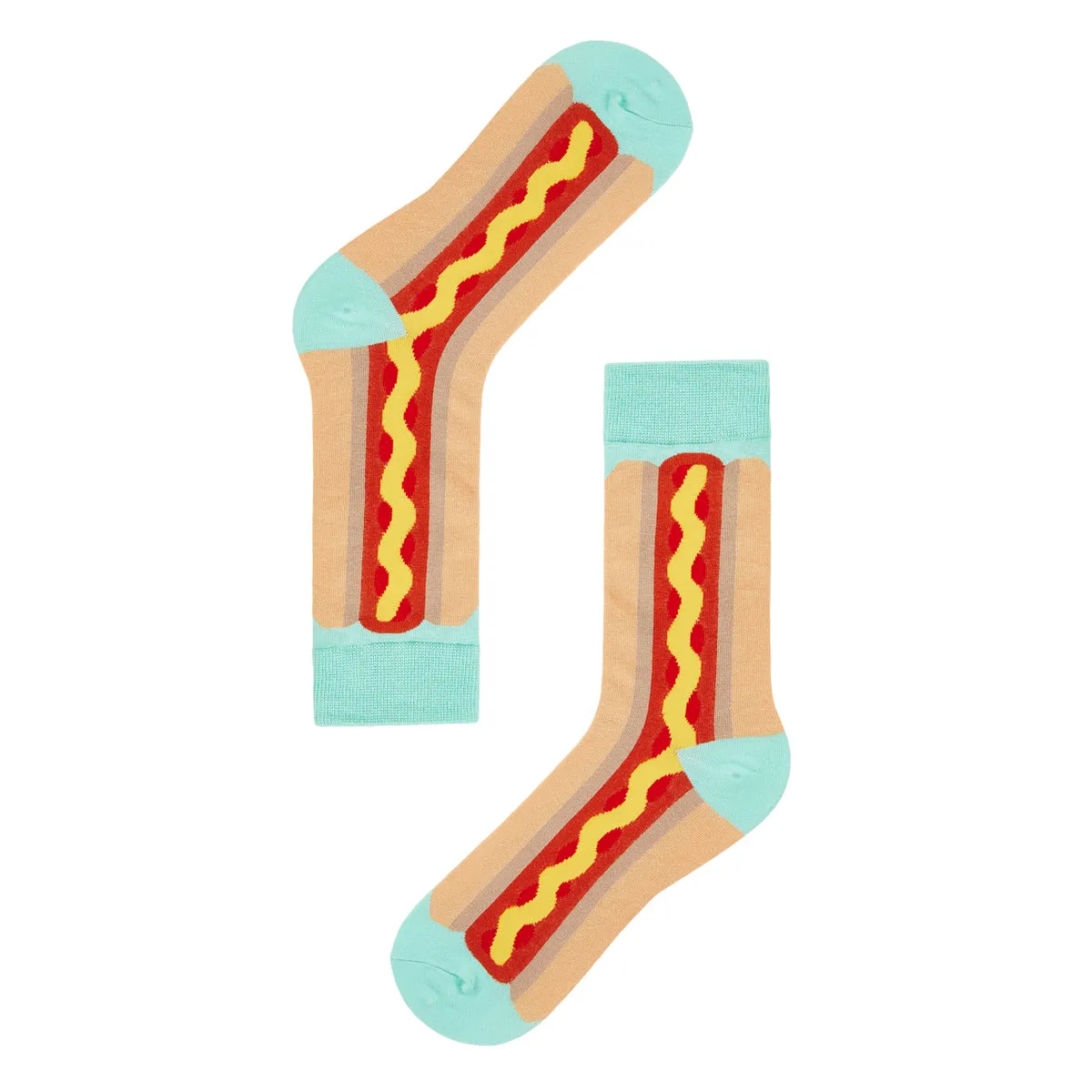 Hotdog Printed Crew Length Socks