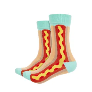 Hotdog Printed Crew Length Socks