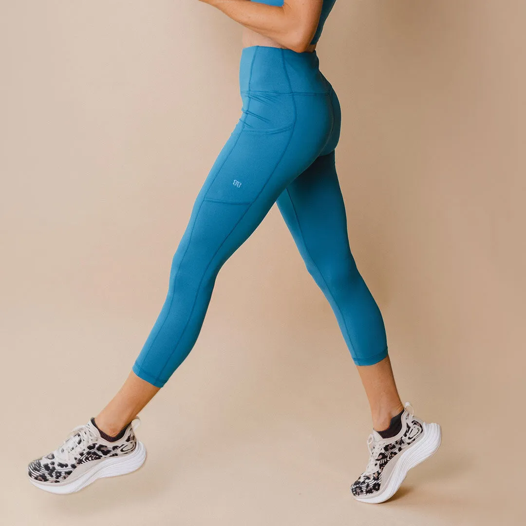 Intention Flow 3/4 Leggings, Cobalt