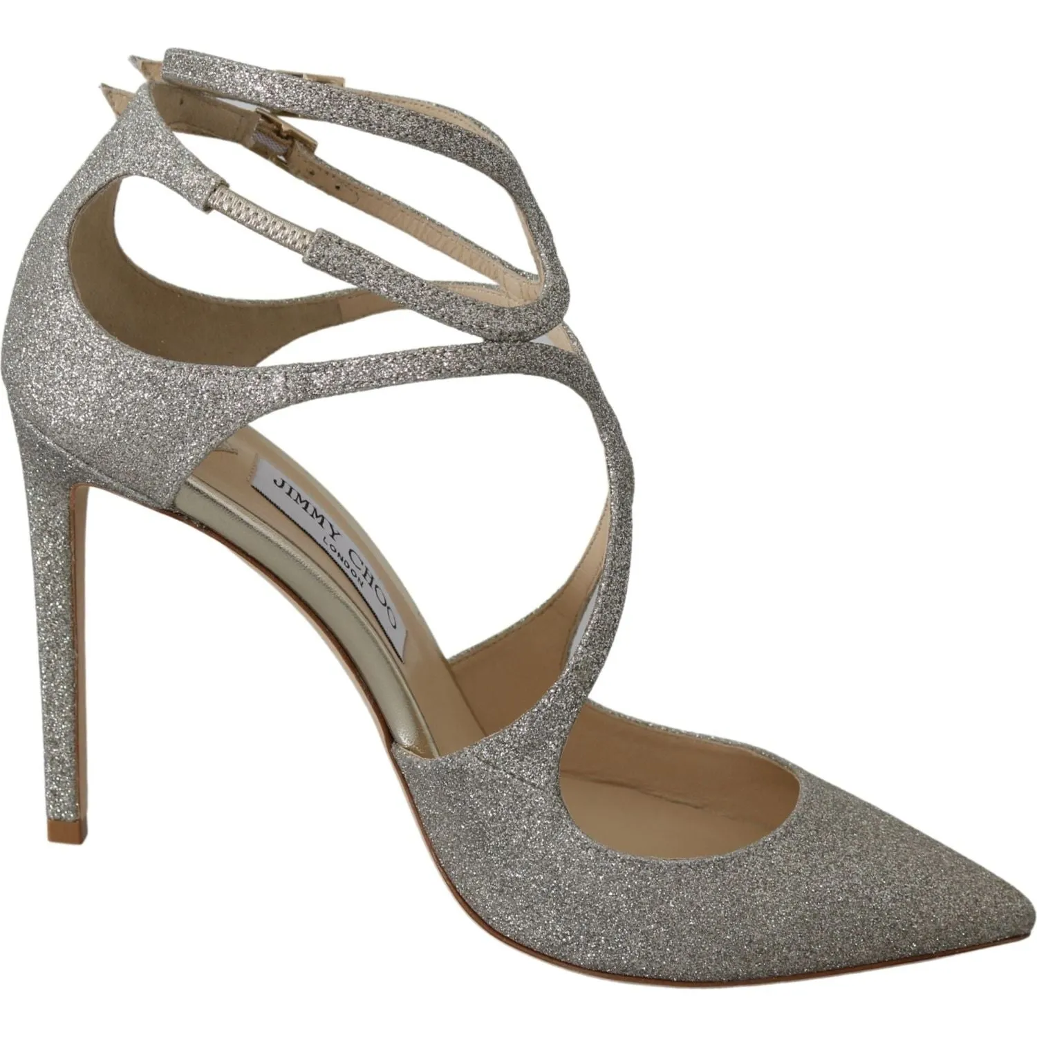 Jimmy Choo Platinum Ice Lancer Leather Pumps - Elegance Refined