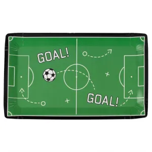 Kick Off Party Football Pitch Paper Plates NPC 17.7cm x 29.6cm 8pk