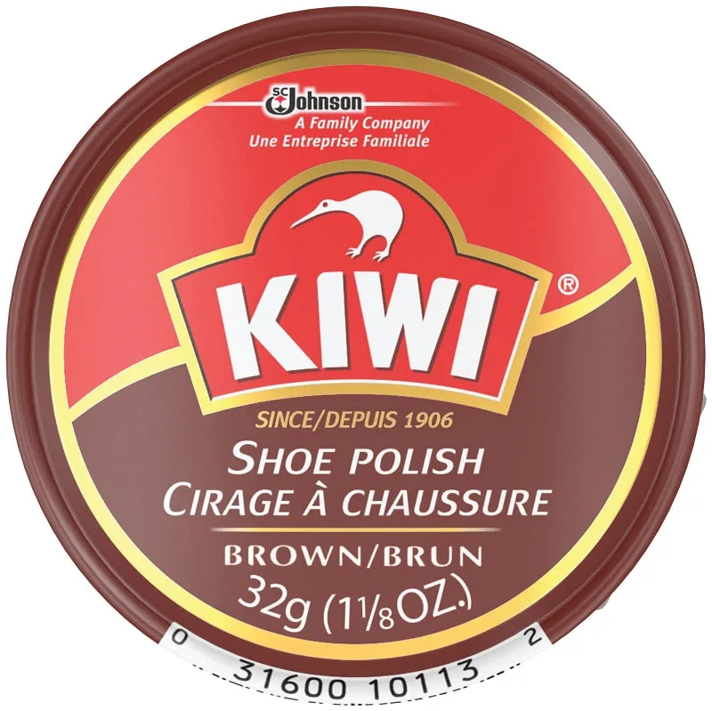 Kiwi 10113 Shoes Polish, Brown, Paste, 1.125 oz Can :EA: QUANTITY: 1