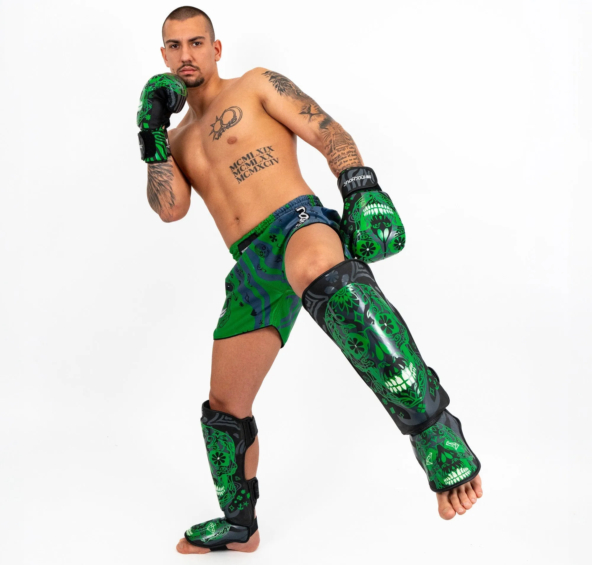 Knockout Skull Kickboxing  Shin Guards