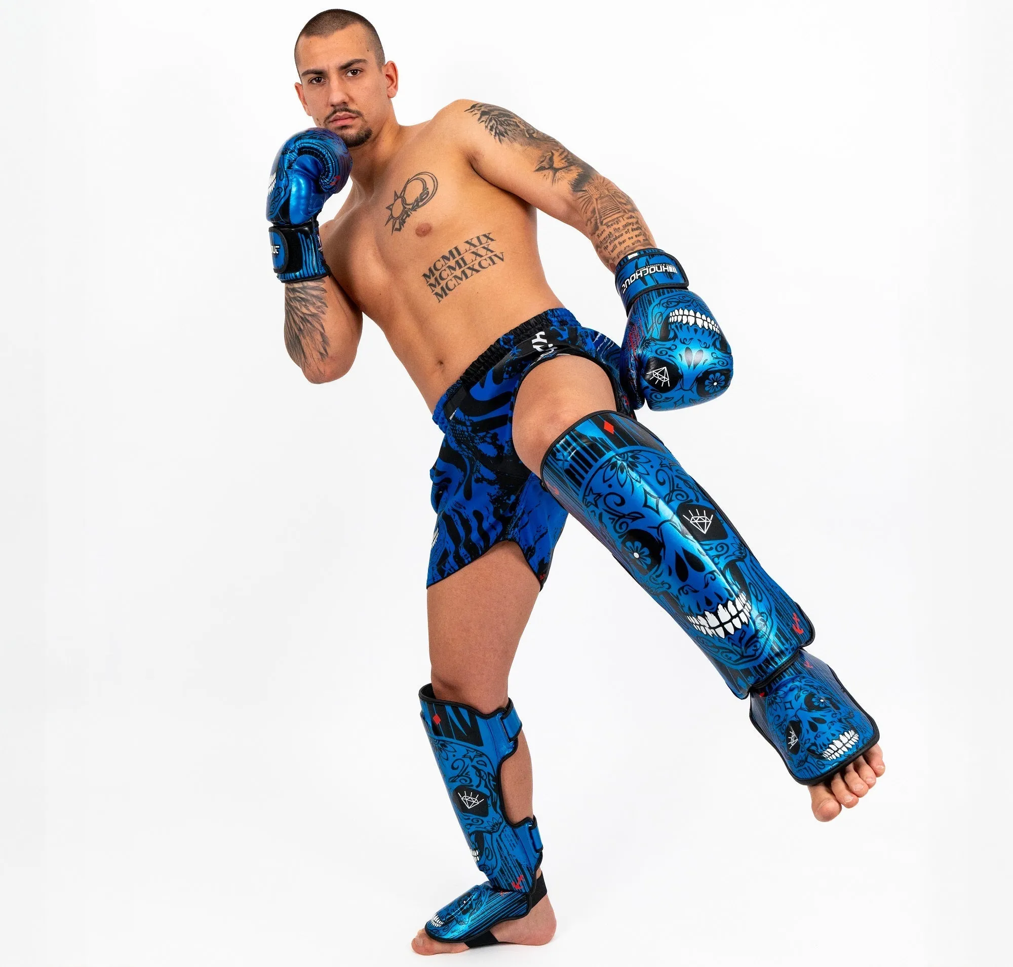 Knockout Skull Kickboxing  Shin Guards