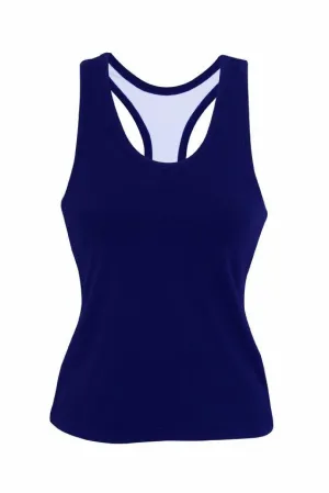 Ladies Sport Singlet - Navy