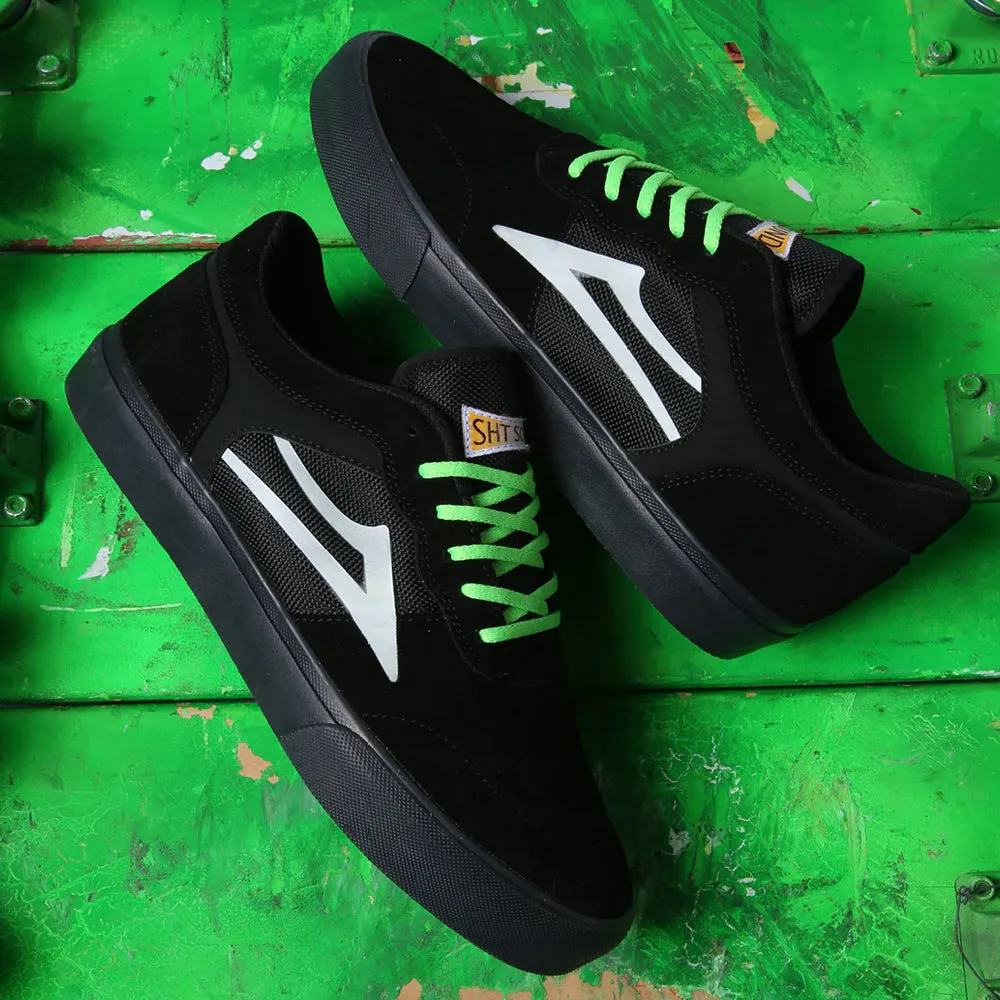 LAKAI STAPLE // BLACK/ UV GREEN SUEDE