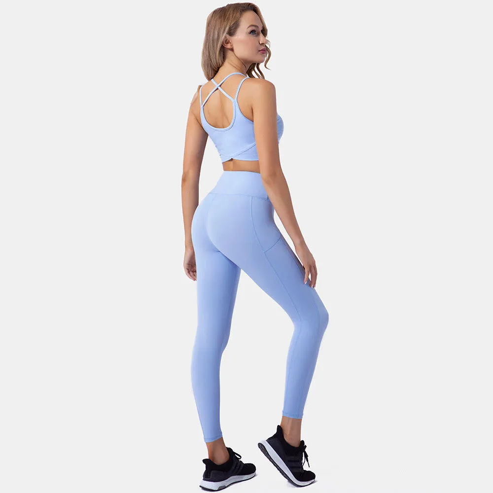 Lovely Light Blue High Waisted Legging