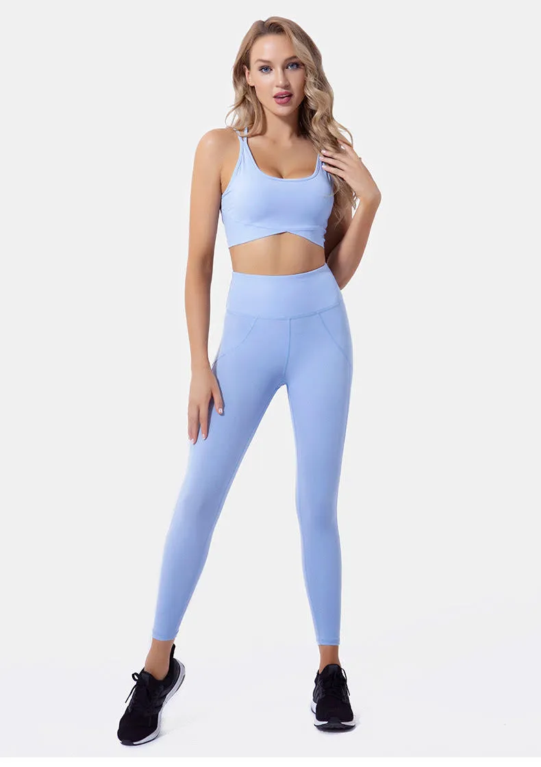 Lovely Light Blue High Waisted Legging