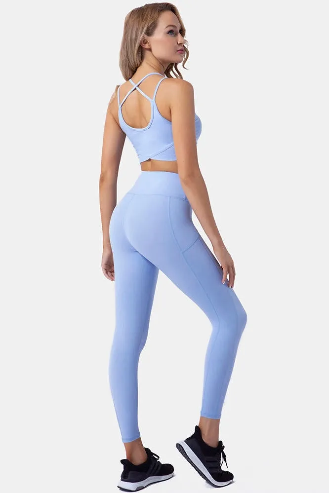 Lovely Light Blue High Waisted Legging