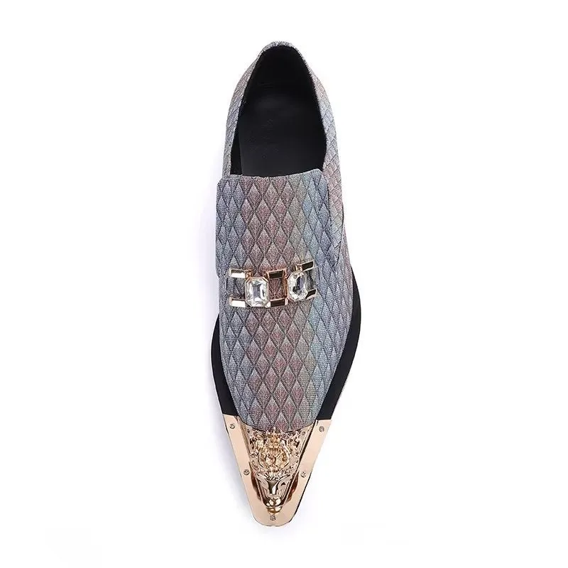 Luxe Exotic-Embossed Leather Slip-on Dress Shoes