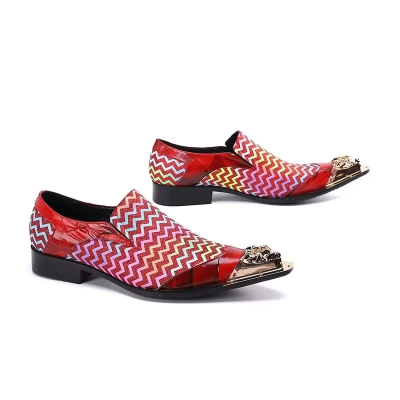 Luxe Exotic-Embossed Leather Slip-on Dress Shoes