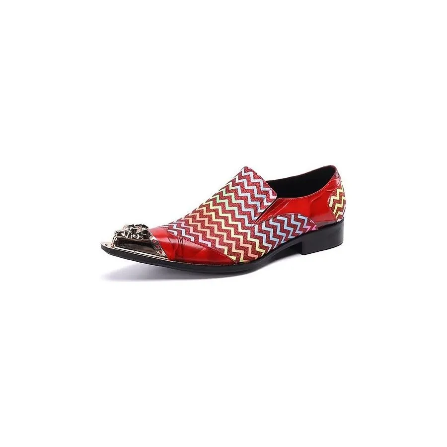 Luxe Exotic-Embossed Leather Slip-on Dress Shoes