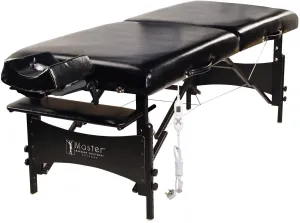 Master Massage 70cm GALAXY Massage Table with THERMA-TOP Built-In Adjustable Heating System, Sophisticated Black on Black Color Theme!