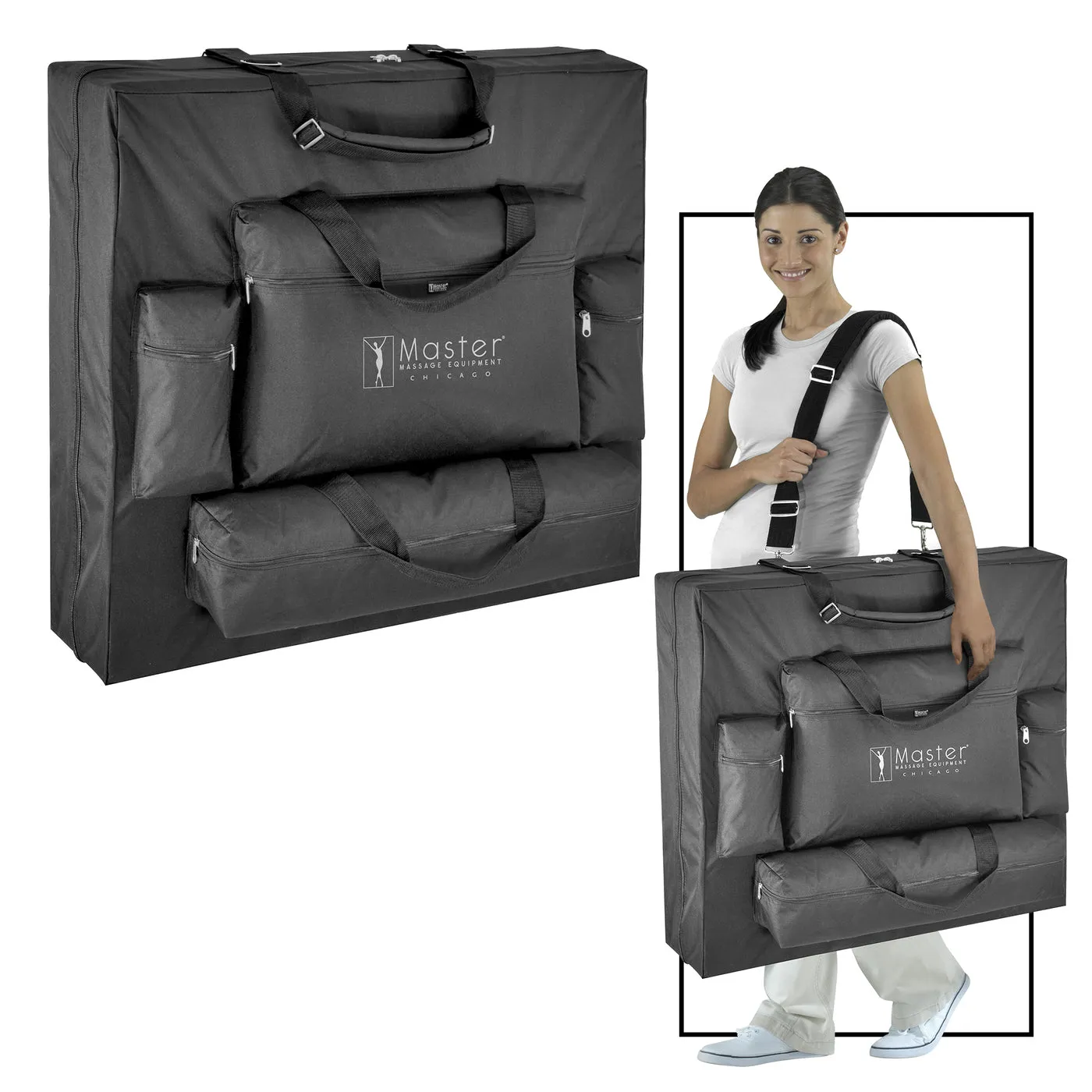 Master Massage 70cm GALAXY Portable Massage Table Package with a Sophisticated Black Color