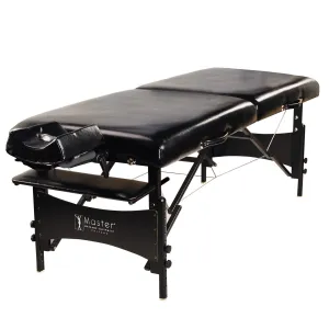 Master Massage 76cm GALAXY Portable Massage Table Package with a Sophisticated Black on Black Color