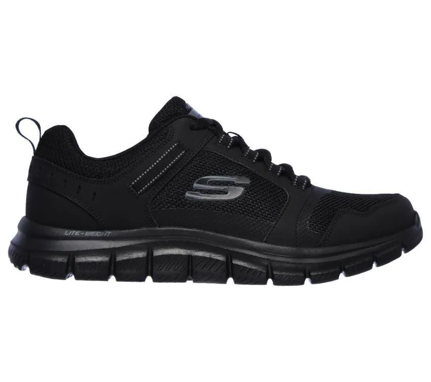 Mens Skechers Track - Knockhill Black/Black Athletic Shoes