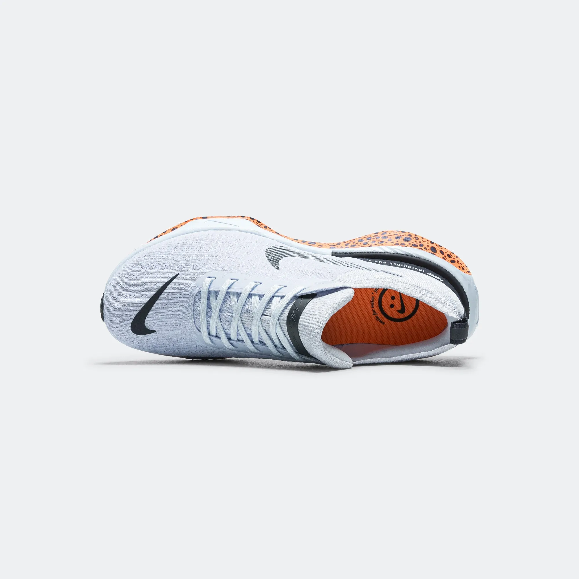 Mens ZoomX Invincible Run 3 ' Olympic' - Football Grey/Electric Orange