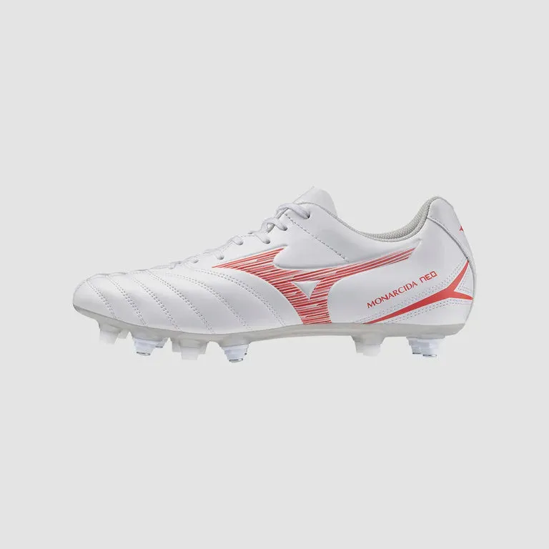 Mizuno Monarcida Neo III Select Mix Boots (Wide) - White/Radiant Red