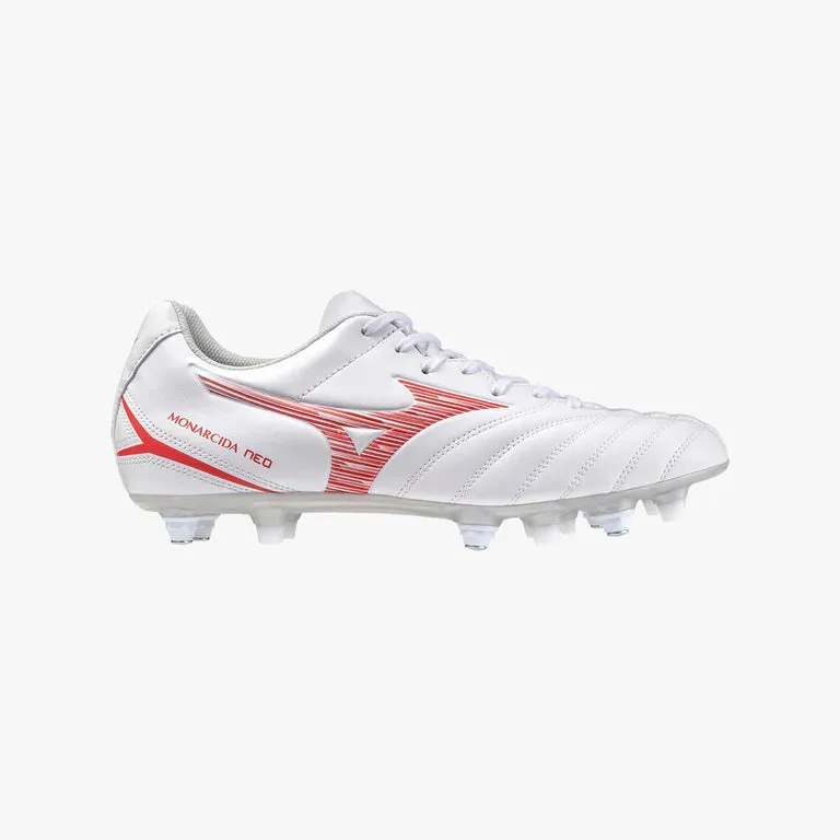 Mizuno Monarcida Neo III Select Mix Boots (Wide) - White/Radiant Red