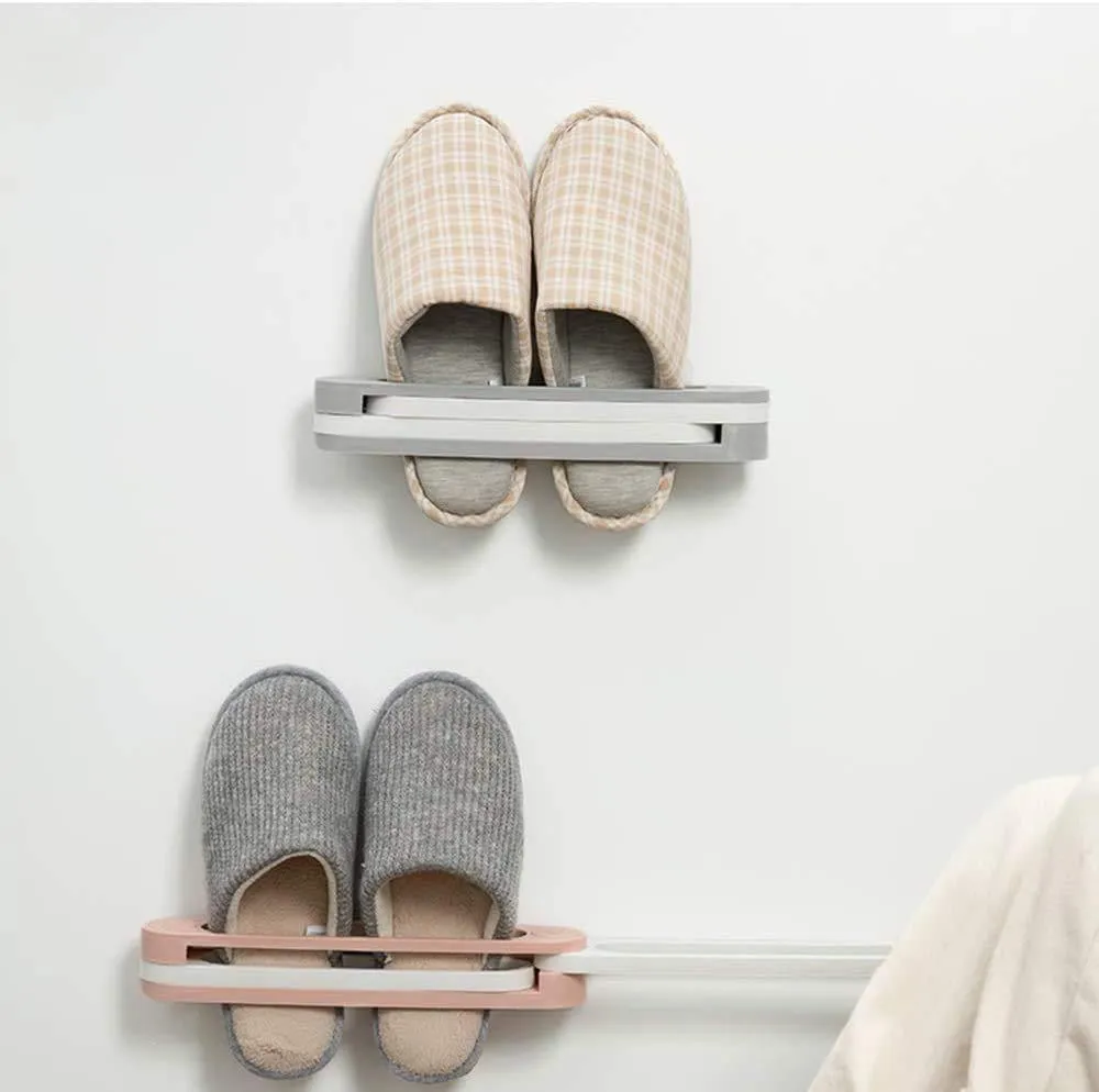 Multifunction Folding Slippers / Shoes Hanger Organizer Rack