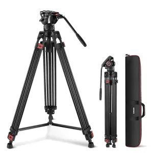 NEEWER TP74 74" Pro Video Tripod with Fluid Head & 2 QR Modes