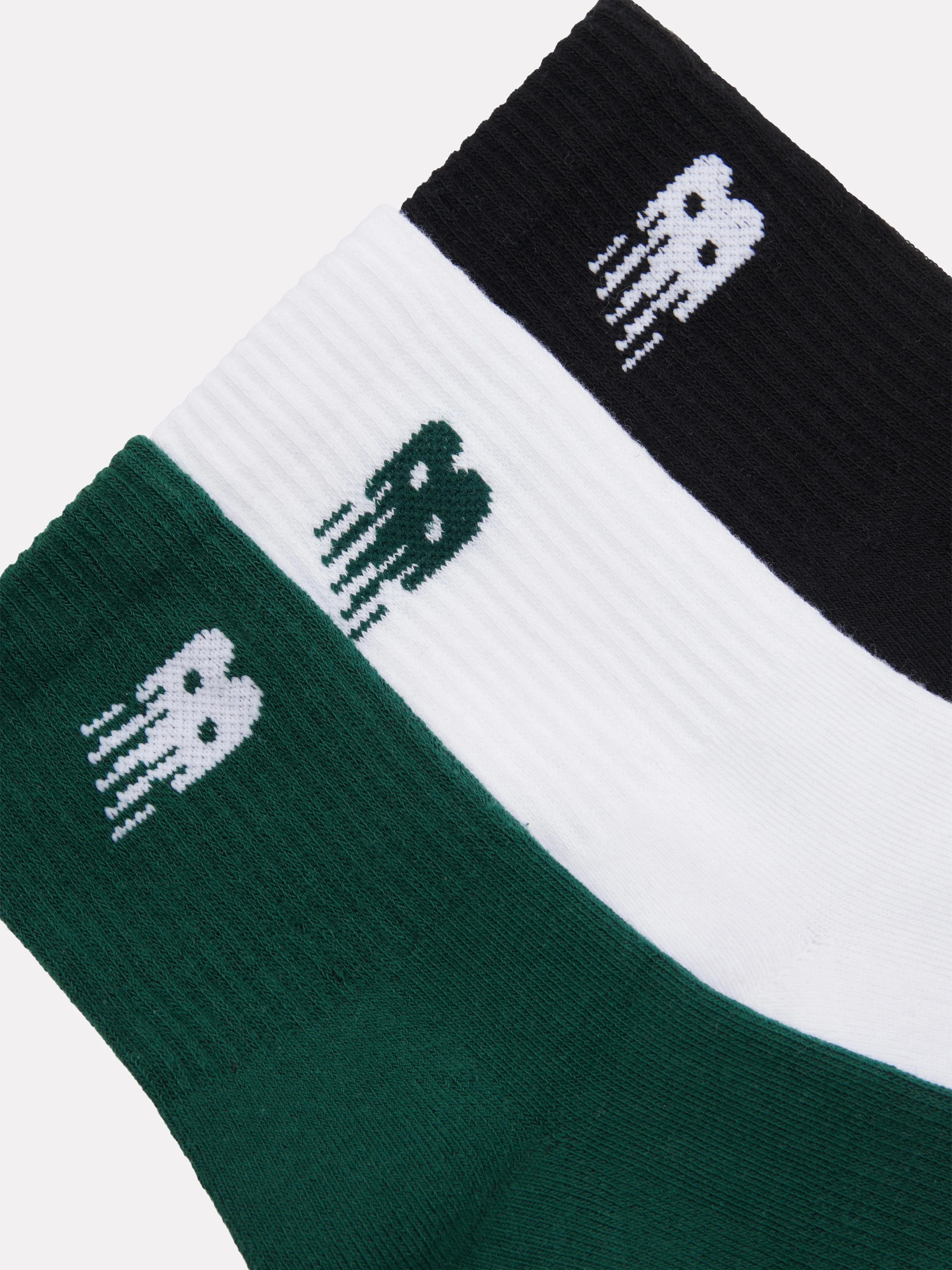 New Balance Boys 3 Pack Sport Socks Set in Multicolour