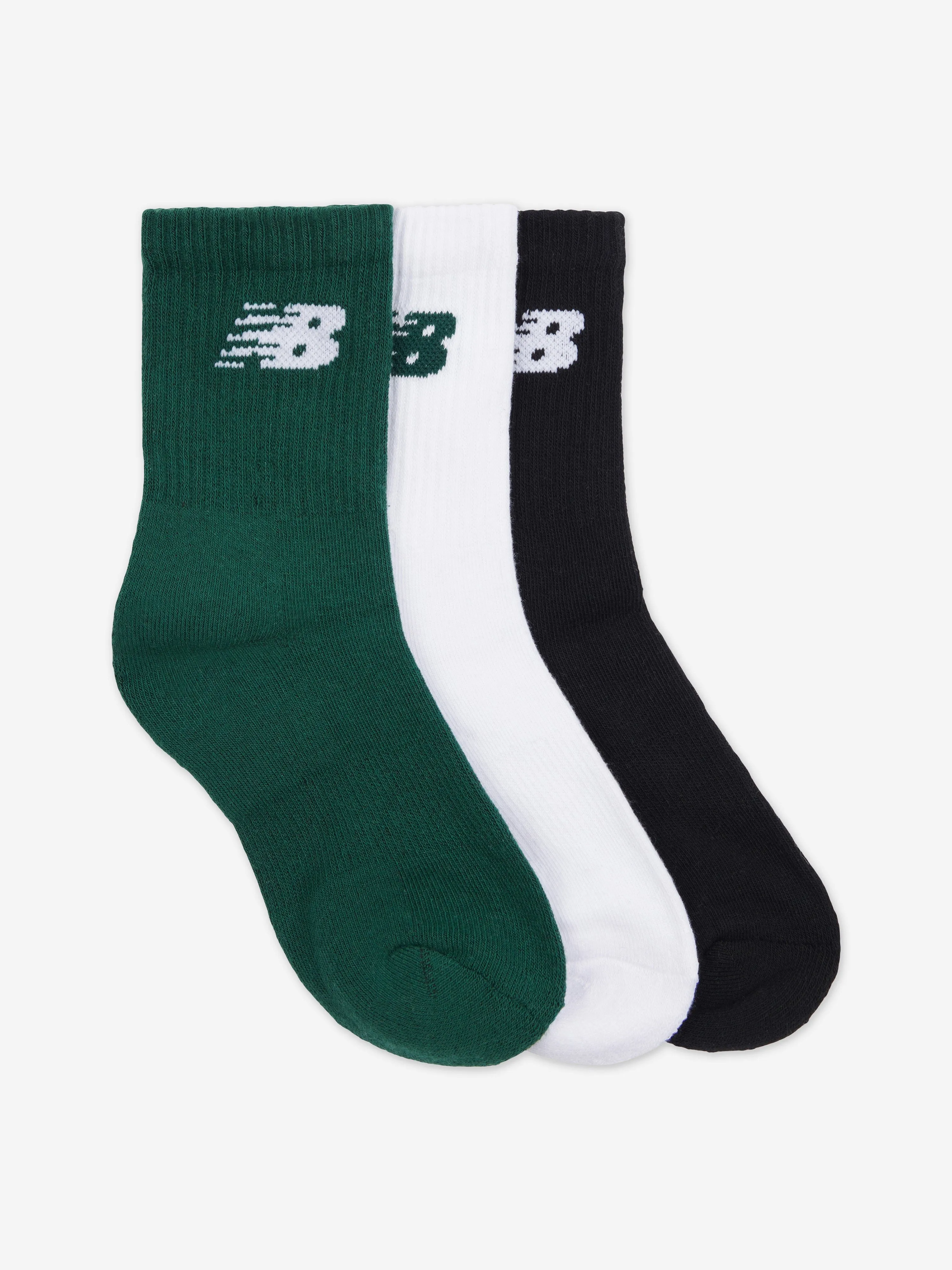 New Balance Boys 3 Pack Sport Socks Set in Multicolour