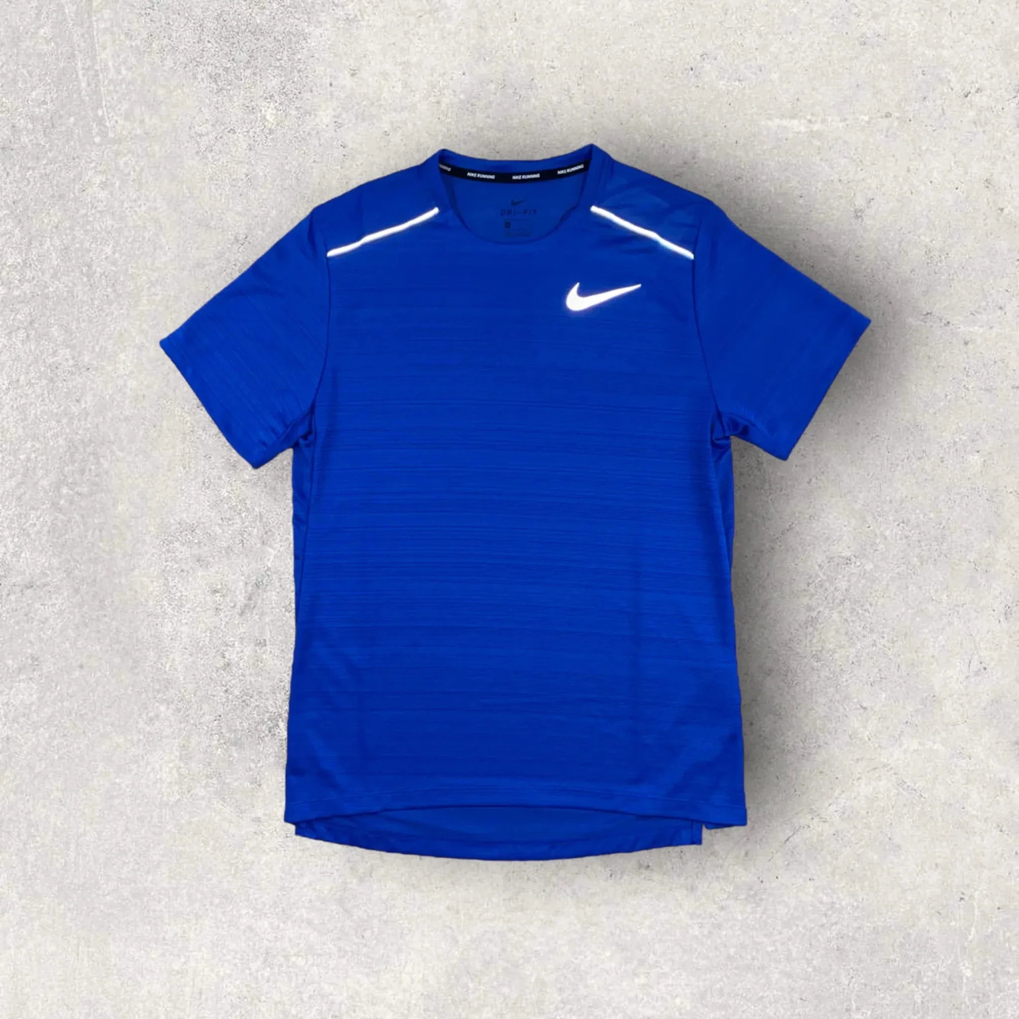 NIKE MILER 1.0 T-SHIRT/SHORT SET - ROYAL BLUE/BLACK