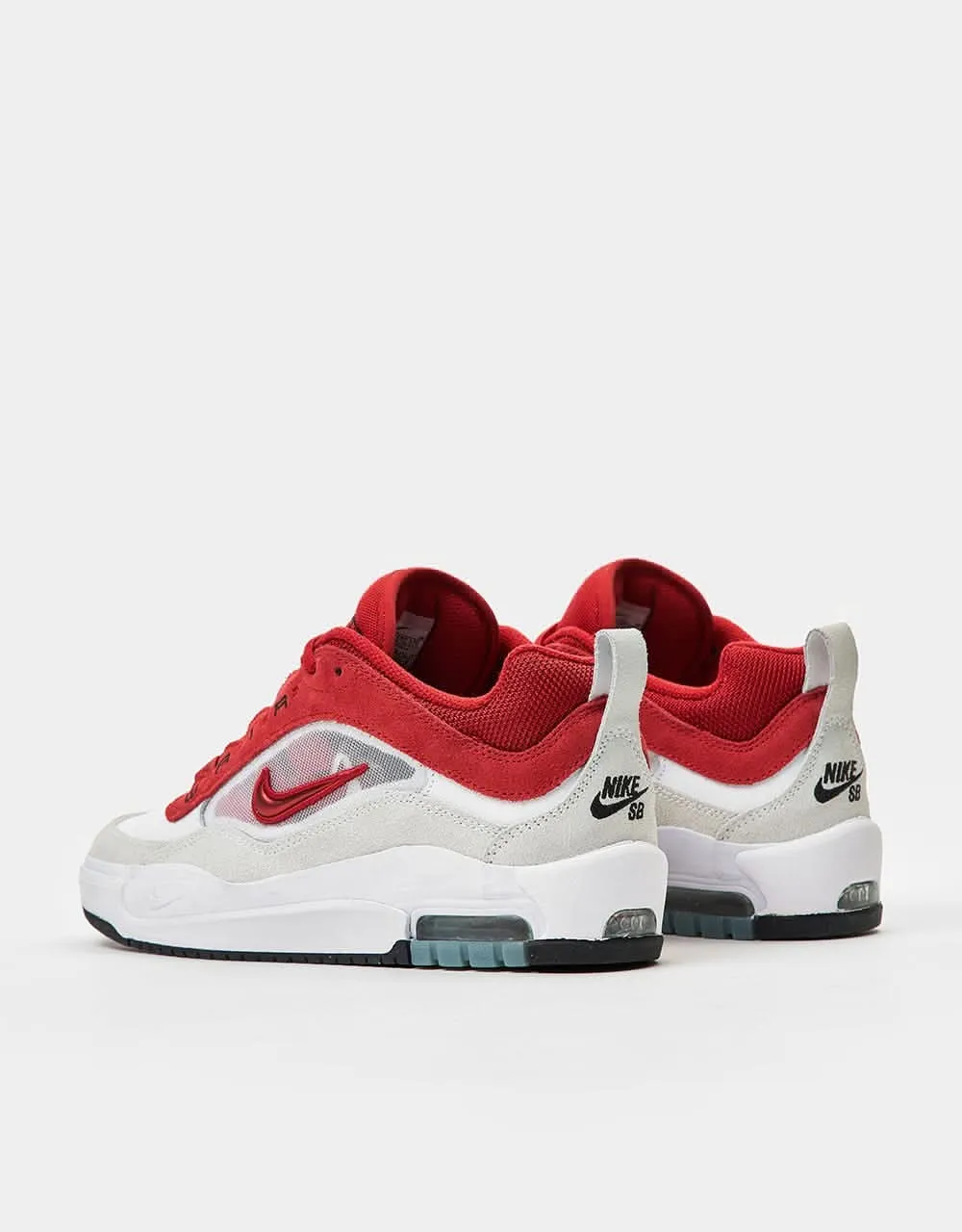 Nike SB Air Max Ishod Skate Shoes - White/Varsity Red-Summit White-Varsity Red-Black