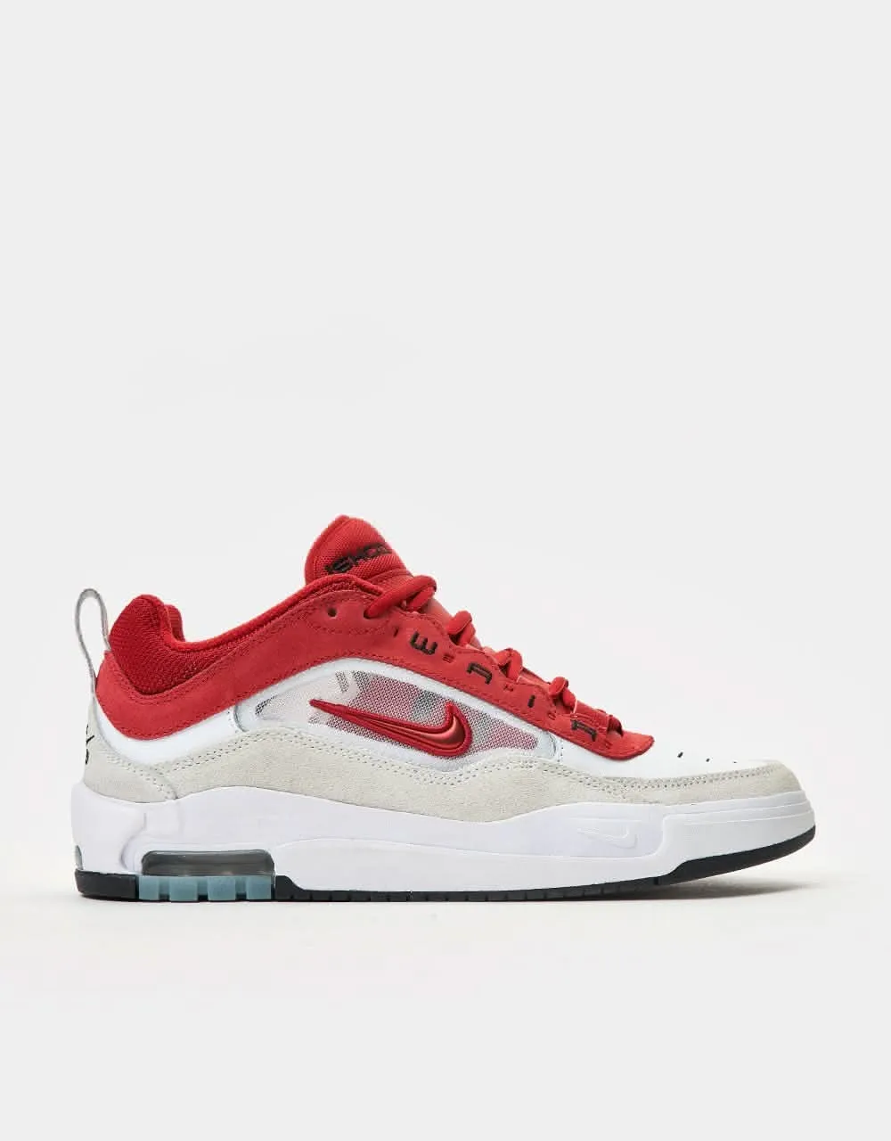 Nike SB Air Max Ishod Skate Shoes - White/Varsity Red-Summit White-Varsity Red-Black