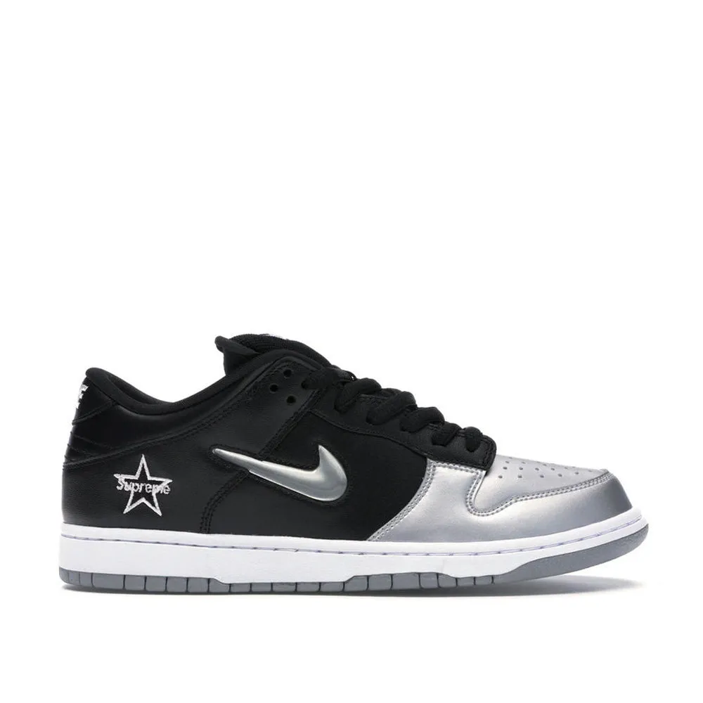 NIKE SB DUNK LOW SUPREME JEWEL SWOOSH SILVER