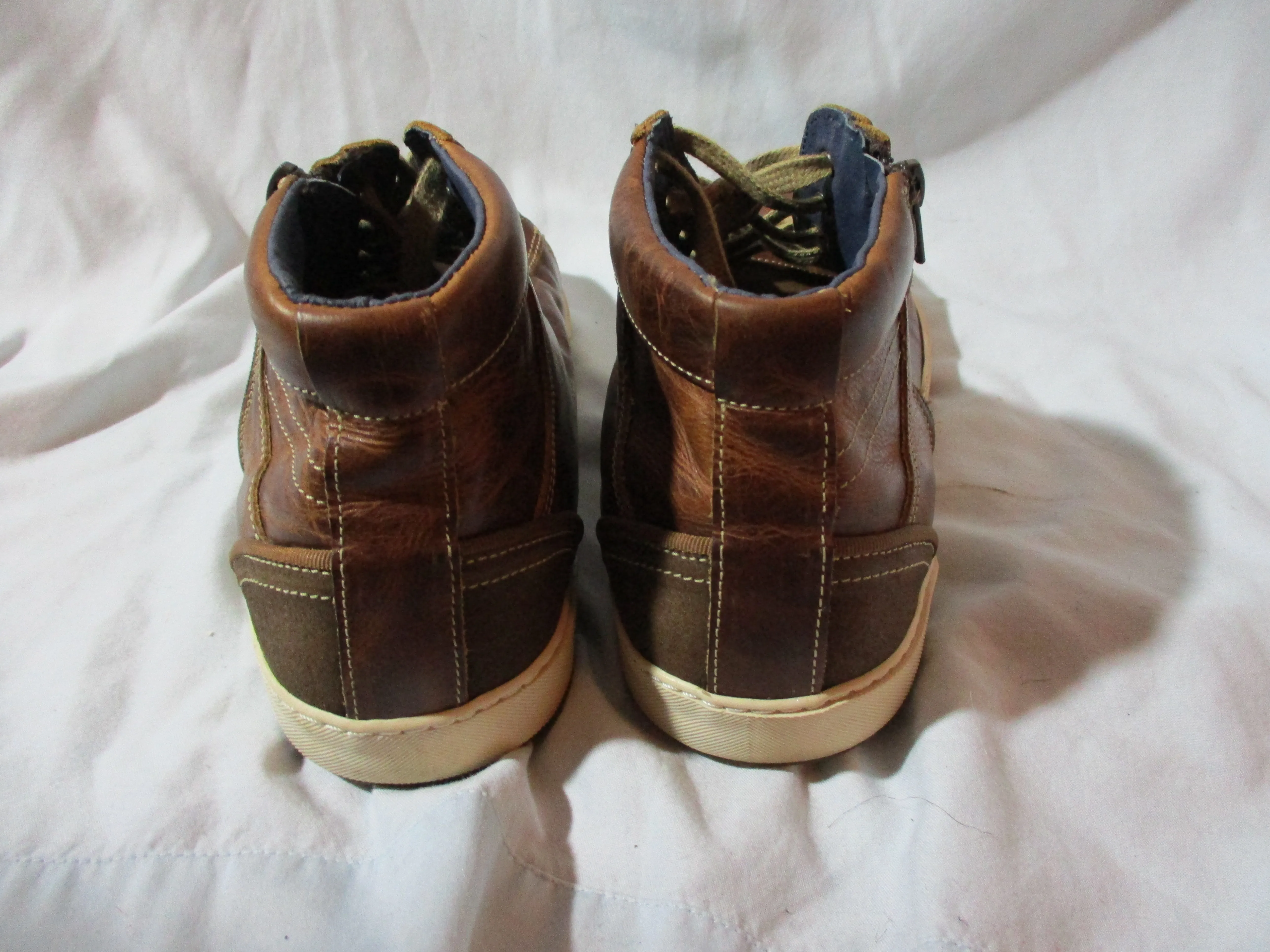 PARC CITY BOOT CO. Brown Leather Sneaker Trainer Boot 9.5 Bootie