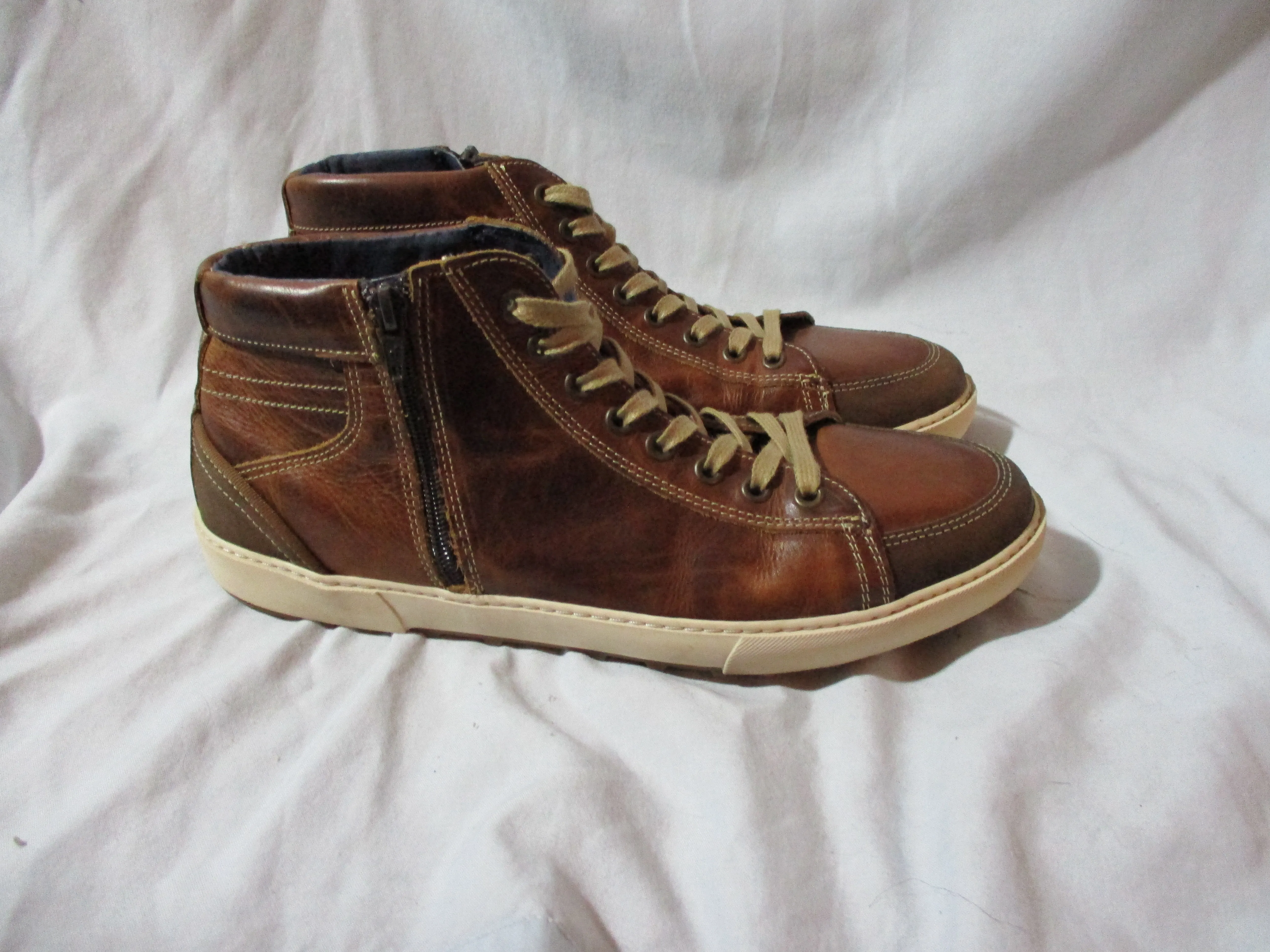 PARC CITY BOOT CO. Brown Leather Sneaker Trainer Boot 9.5 Bootie