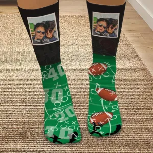 Photo Personalized Football Tube Socks