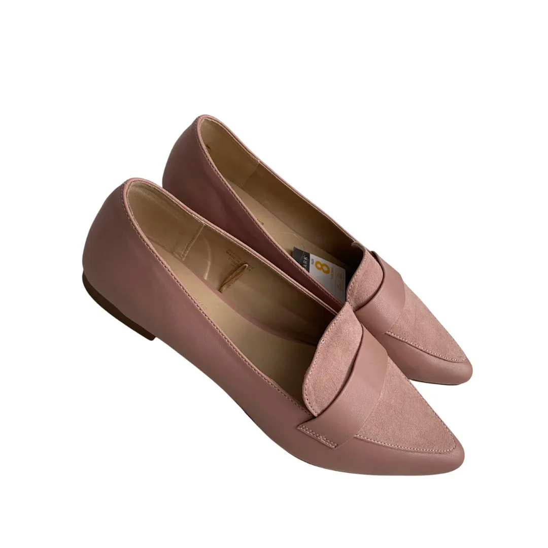 Pointed Loafer Flat Shoes Pink SIZE 41