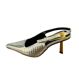 Pre Order:  Pointy Toe One Line Buckle Strap Stiletto Pumps