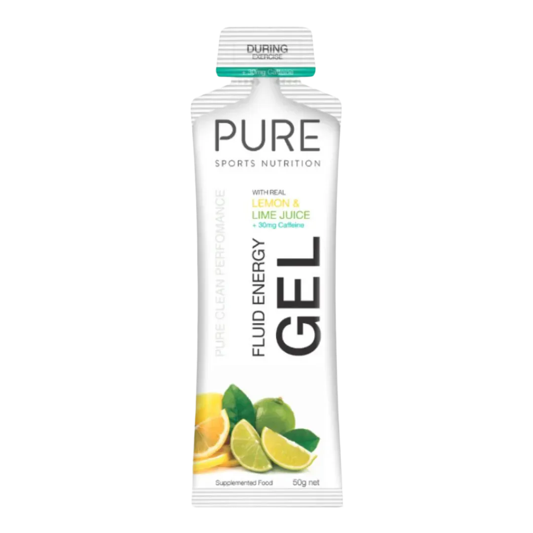 Pure Sports Nutrition - Fluid Energy Gels - Lemon Lime (with caffeine)