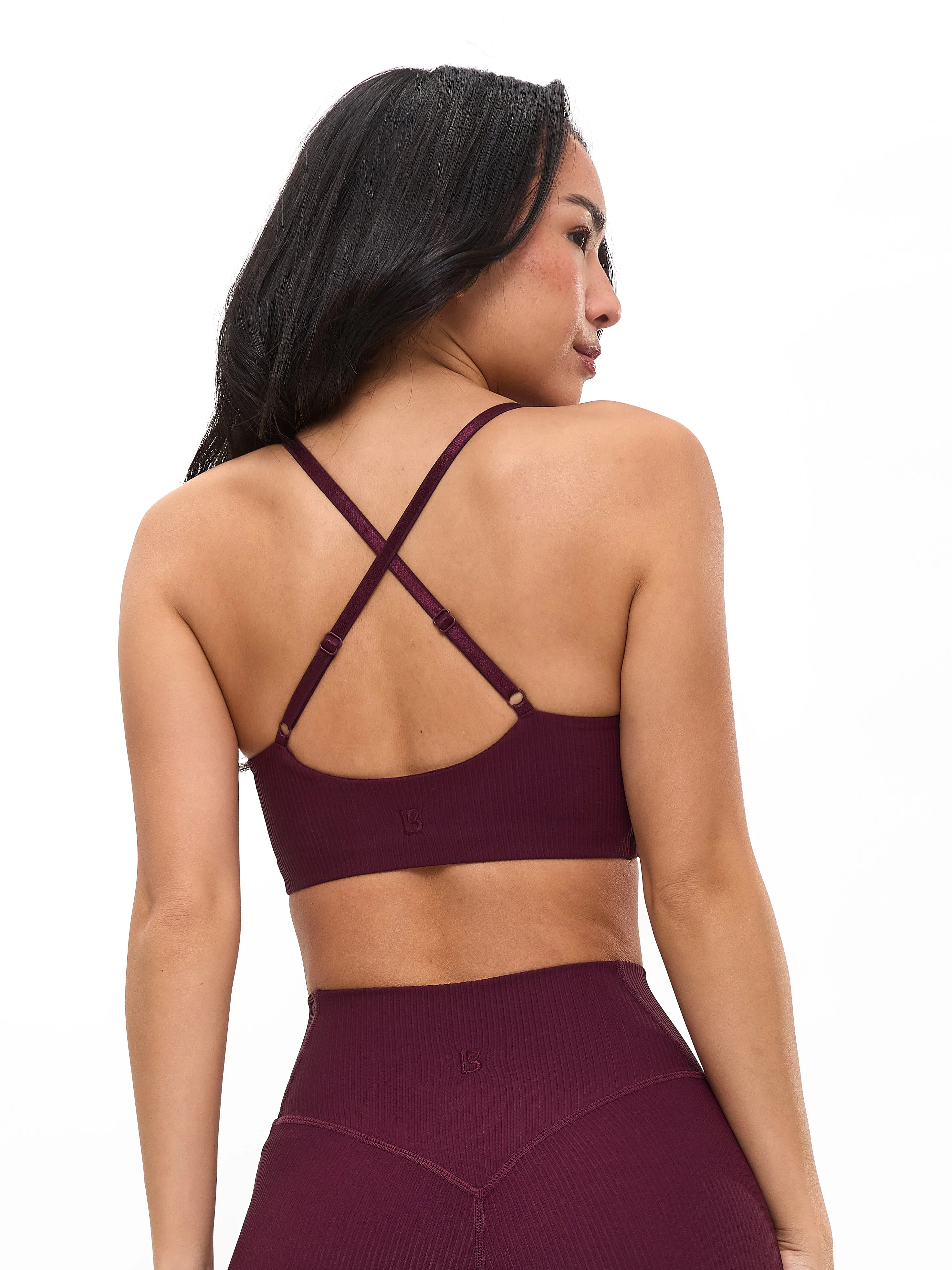 Ribbed Notch Sports Bra - Venom