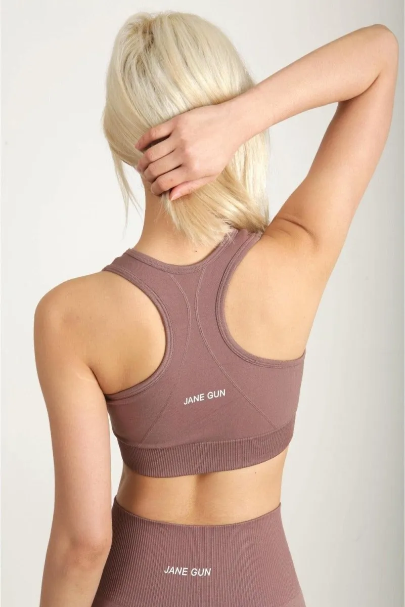 Seamless Sports Bra  - Nude Brown