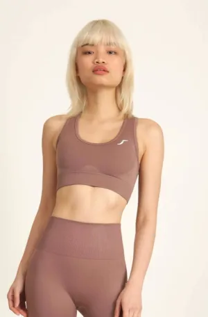 Seamless Sports Bra  - Nude Brown