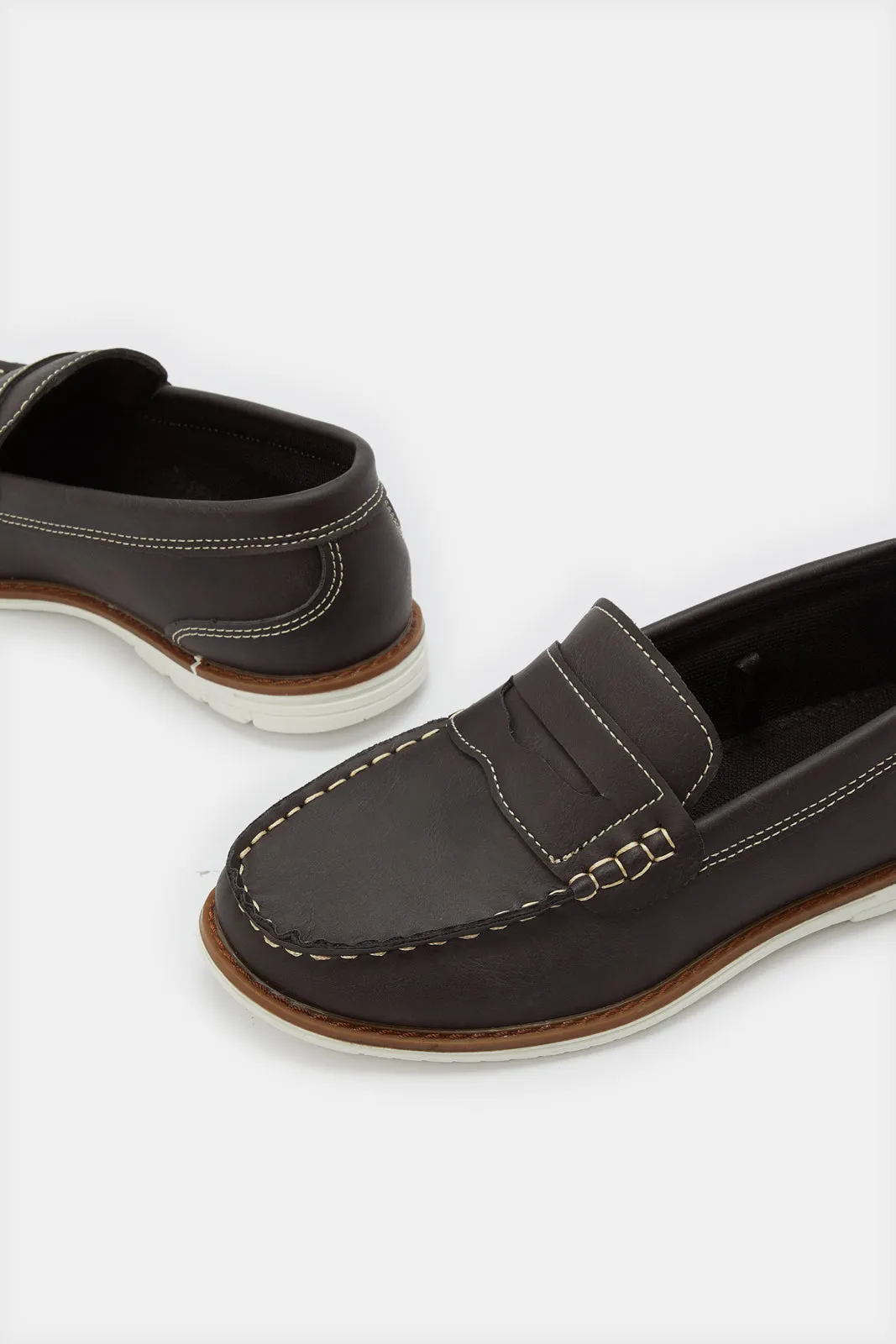 Senior Boys Brown Penny Loafer