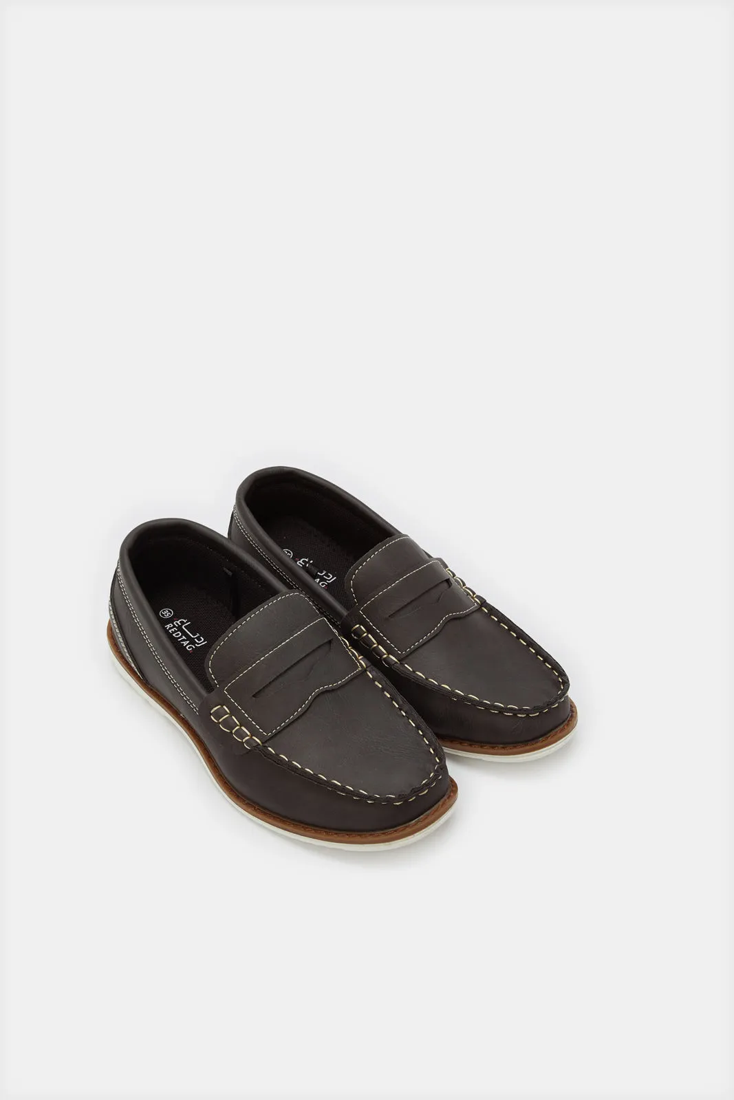 Senior Boys Brown Penny Loafer